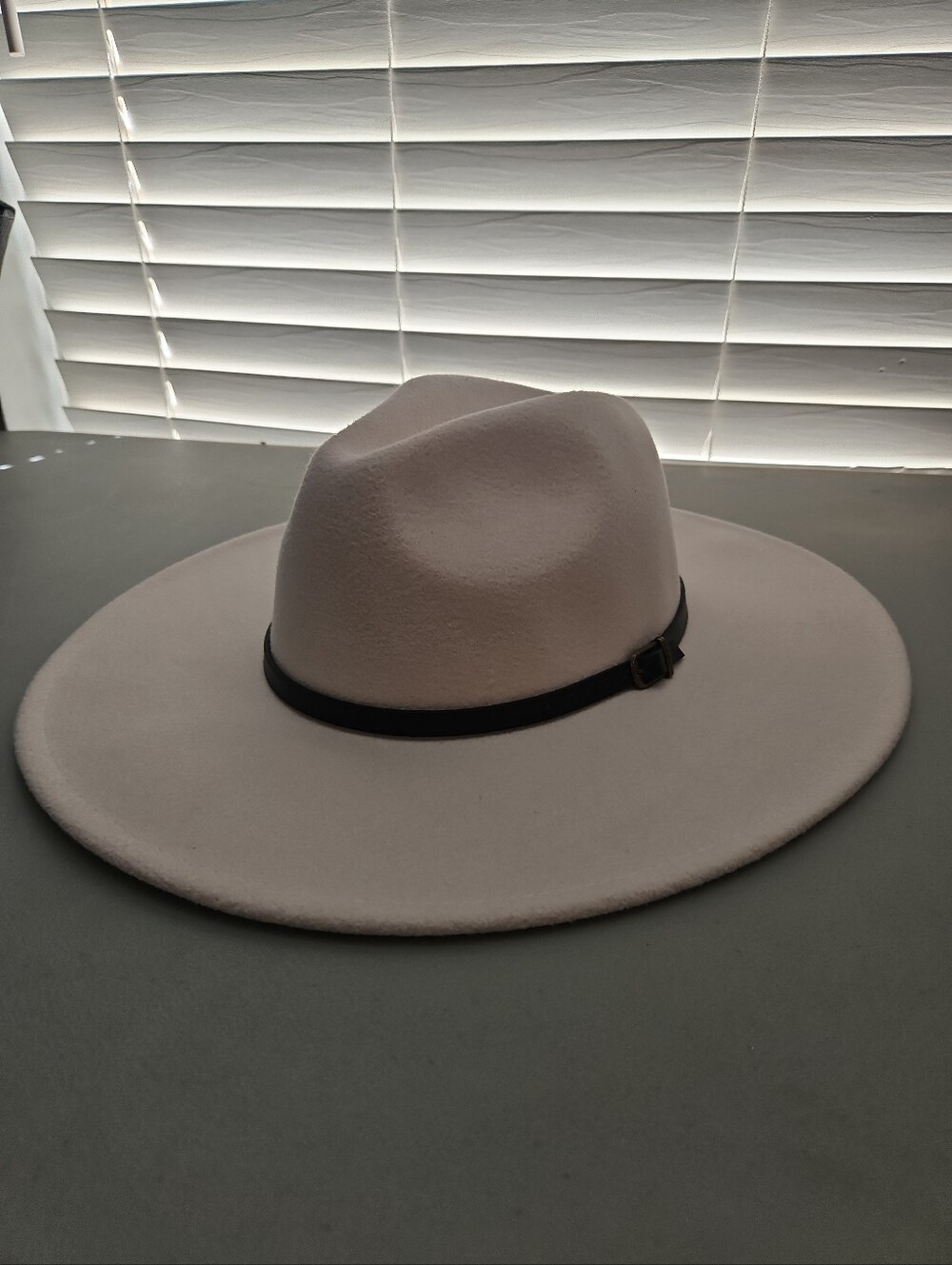 The Royal Standard Monson Wide Brim Fedora Hat Ivory Wool Blend Adjustable OSFM